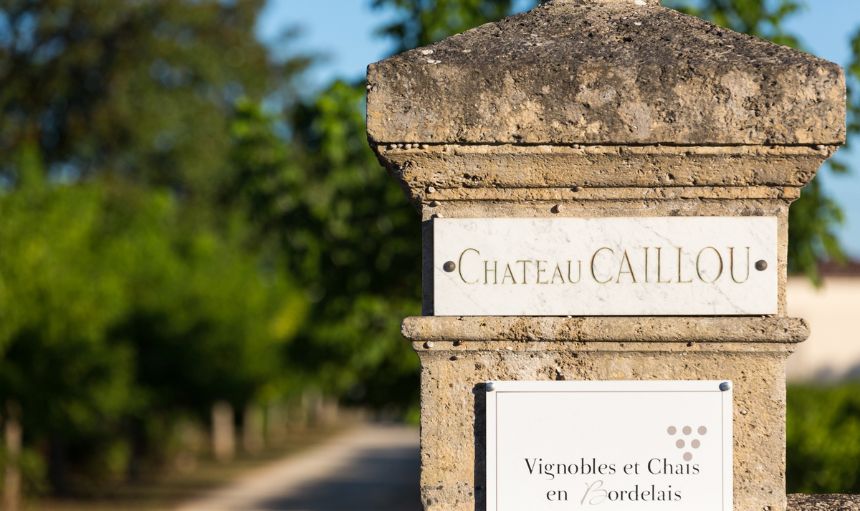 Entrée du Château Caillou, vignoble à Barsac